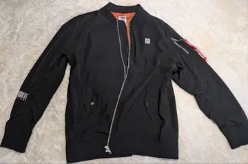 VISION 자수 캐주얼 자켓 블랙