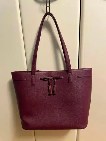 [ 새상품급 ] 덴하마노 모나 리본 토트백 보르도