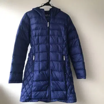 MICHAEL KORS 후드 부착 다운 자켓 네이비