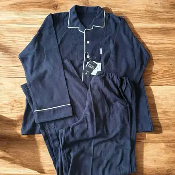 새상품 와코루 수면과학 남성용 파자마 M 면 100% 네이비 일본제