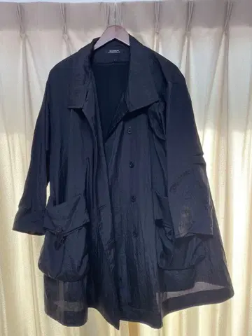 Yacco Maricard 롱 코트 라이너 포함 루즈한 사이즈