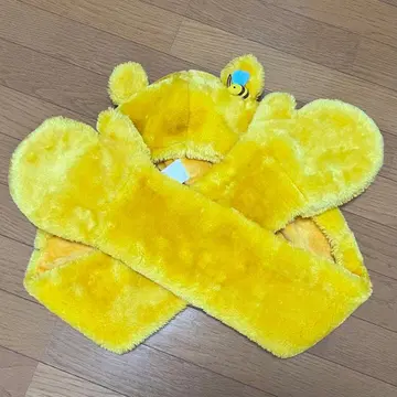 곰돌이 푸 팬캡 후드 부착 머플러 디즈니 리조트