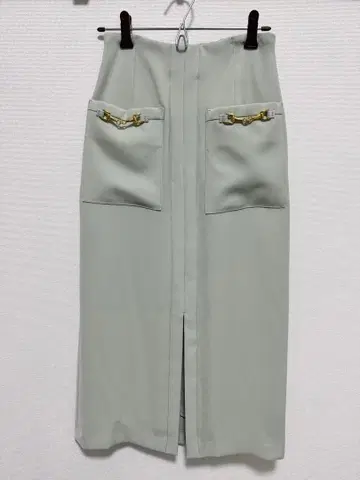 TONAL 더블 크로스 비트 포켓 타이트 스커트