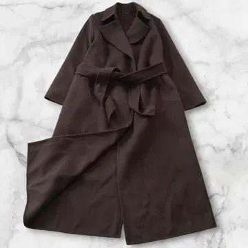 두지엠 클라세 다크 브라운 울 코트 롱