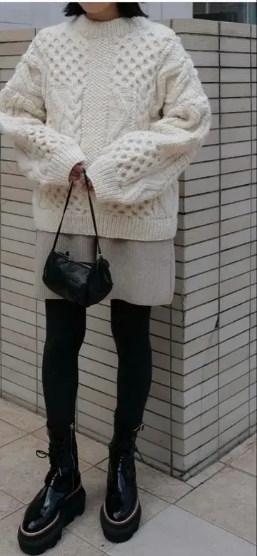 마차트 케이블 핸드 니트 마차트 마사코