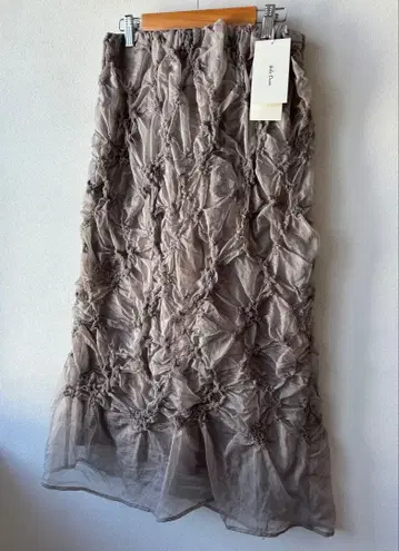 [택 포함 새상품] 미라 오웬 셔링 시어 스트레이트 스커트