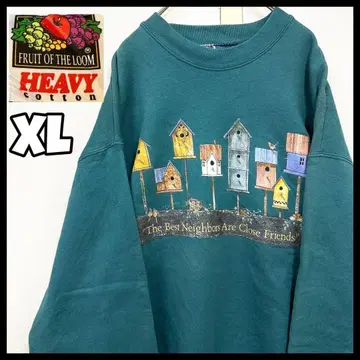 멕시코제 빈티지 프룻 오브 더 룸 트레이닝복 새 버드 애니멀