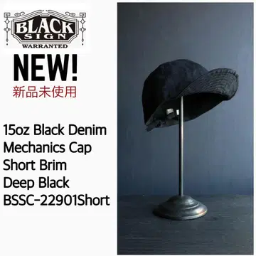 [ 미사용 샘플 ] 블랙사인 블랙 데님 메카닉 캡