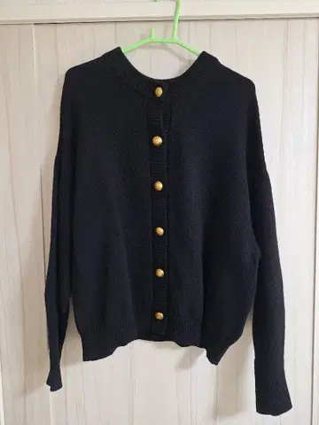 FRAMeWORK 메탈 버튼 2WAY 가디건 블랙