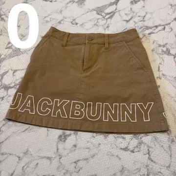 JACKBUNNY 브라운 로고 스커트