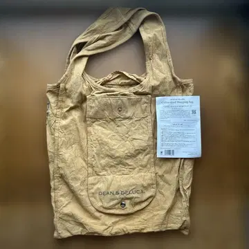 새상품 DEAN & DELUCA 커피 염색 쇼핑백 베이지