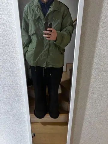 80s USA Alpha M-65 필드 자켓 구 택 3도