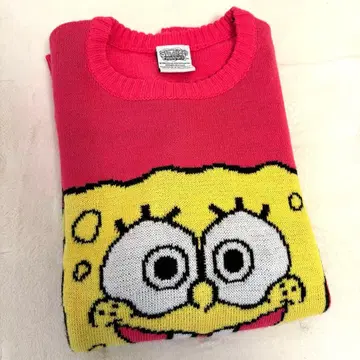SPONGEBOB 스펀지밥 니트 스웨터 핑크