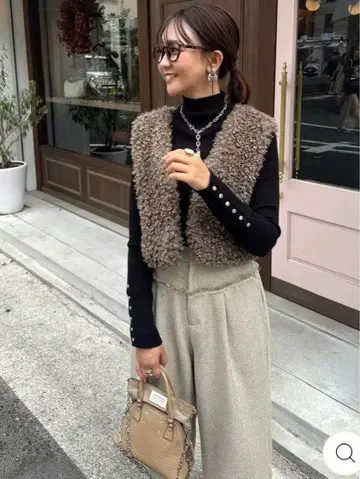 fosie 브라운 퍼 베스트