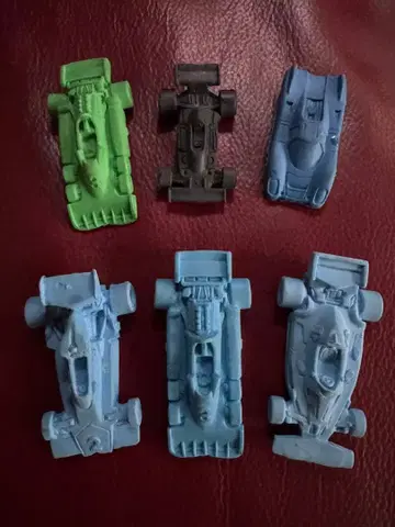 [쇼와 레트로] 포뮬러 스타일 다이캐스트 특대형 카 지우개 6개 세트