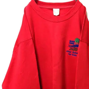 앤빌 로아노크 파크레크리에이션 자수 맨투맨 레드 빨간색 XL 구제 의류