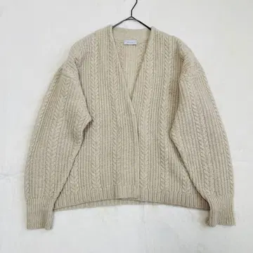 플란넬 phlannel 아란 니트 가디건 아이보리 케이블