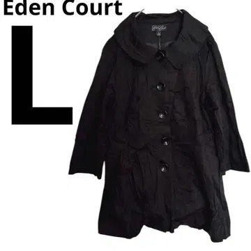 택 포함 Eden Court [ L ] 블랙 트렌치코트 아우터