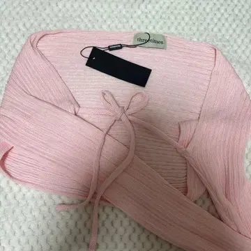 threetimes 볼레로 가디건 핑크 미사용 새상품