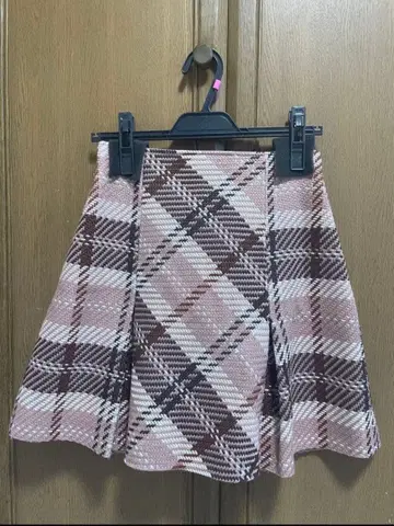 SNIDEL 로빙 체크 미니 스커트 PNK 1