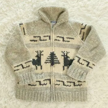 KANATA 카우친 니트 집업 루돌프 사슴