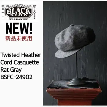 [ 미사용 새상품 샘플 ] 블랙사인 블랙 샴브레이 헌팅 캡