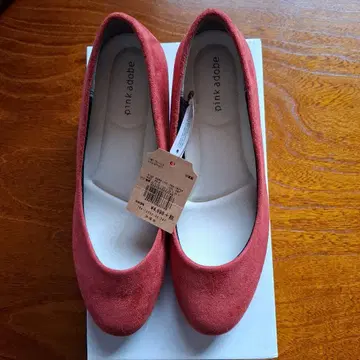 핑크 어도비 빨간색 스웨이드 펌프스