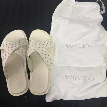 JIMMY CHOO 별 패턴 샌들 41 수납 가방 포함