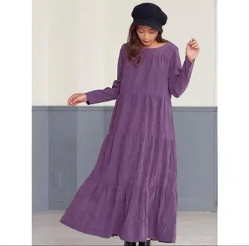 고베 레터스 퍼플 롱 원피스