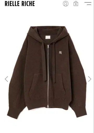 RIELLE RICHE 브라운 후드티