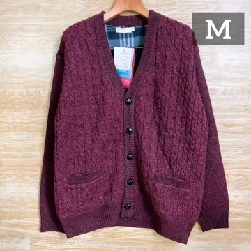 새상품 사브리나 발렌티노 남성용 니트 가디건 아우터 레드 계열