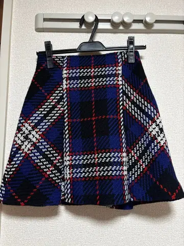 SNIDEL 로빙 체크 미니 스커트 NVY 0