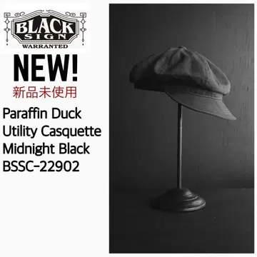 [ 미사용 새상품 샘플 ] 블랙사인 파라핀 덕 헌팅 캡 블랙