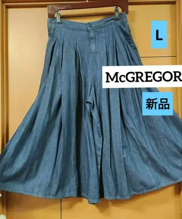 새상품 맥레거 턱 데님 큐롯 스커트 11 네이비