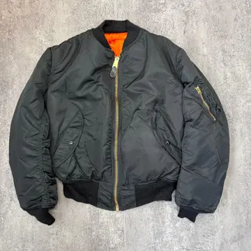 90s DEAD STOCK ALPHA 알파 MA-1 블랙 USA제