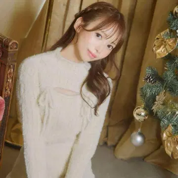 미셸마카롱 샤기 니트 원피스