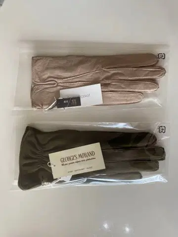 택 포함 새상품 여성 장갑 2켤레 세트! 조르주 몰린 카키 베이지