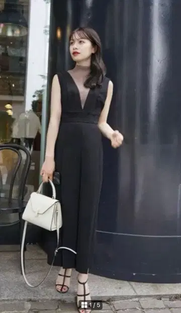 L'or I-line Jumper skirt 오버롤 스커트