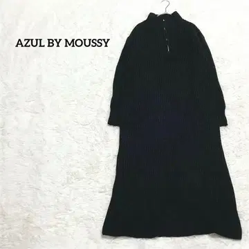 완판템 아줄바이마우지 집업 니트 원피스 [ M ] 하이넥