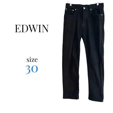 에드윈 [ 30 ] 스트레이트 데님 청바지 팬츠 블랙 심플