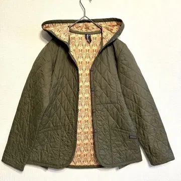 LAVENHAM x SHIPS 별주 올리브 퀼팅 자켓