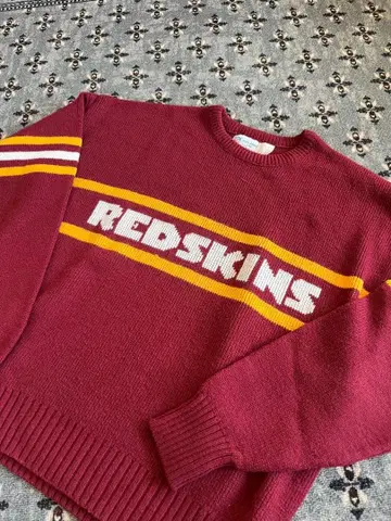 REDSKINS 니트 스웨터 버건디 madein USA