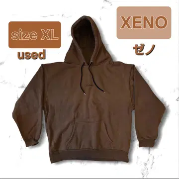 제노 XENO 브라운 후드티 후디 XL 사이즈 used
