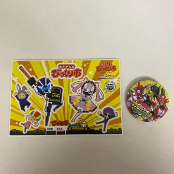 도겐저스 캐릭터 스티커와 캔뱃지 세트