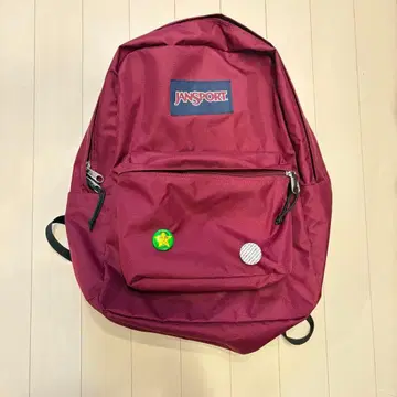 JANSPORT 버건디 백팩 데코