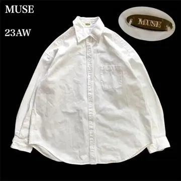 23AW MUSE OXFORD BD 셔츠 자켓 화이트
