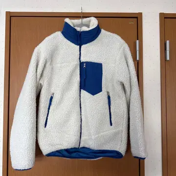 보아 플리스 자켓 화이트/블루