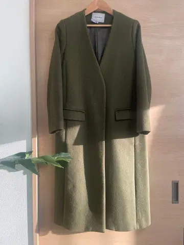 ROSE BUD 노카라 롱 코트 로즈버드