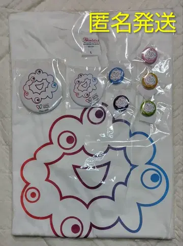 [ 미사용 새상품 ] 오사카 만박 미야쿠차레 1등 티셔츠 & 캔뱃지 7개