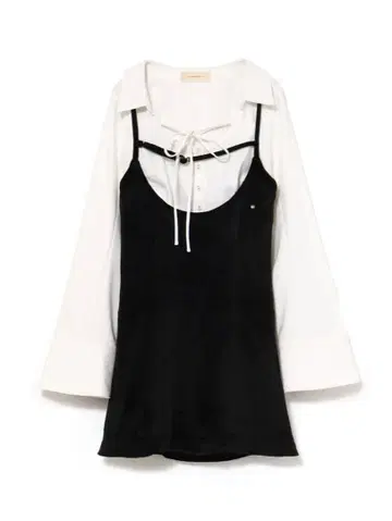 ANDMARY Betty velour mini dress black